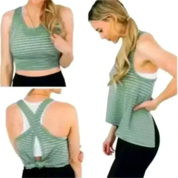 Zyia Active Forest Nimbus Split Back Tank Top Size Small‎ Green - Picture 1 of 7